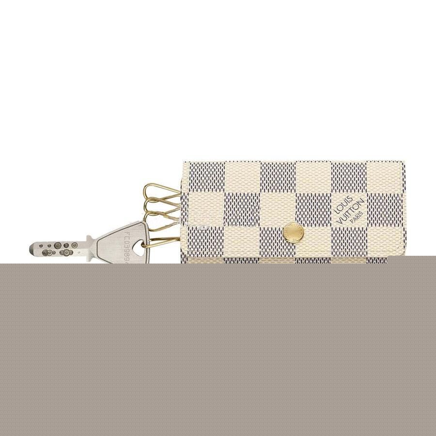Fake Louis Vuitton 4 Key Holder Damier Azur Canvas N60020 Online